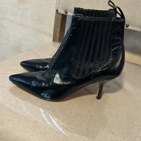 DVF Blk Patent Lthr" Mollo"  Kitten Heel Bootie by DVF- size 37 - Picture 3 of 7